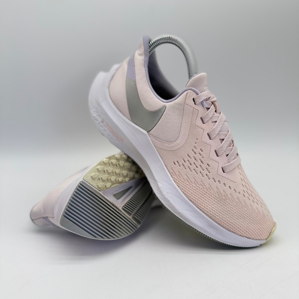Nike Air Zoom Winflo 7 Womens 6 Pink Silver Running Shoes CK4475-600
